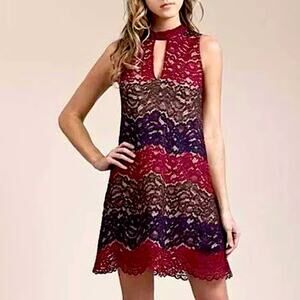 NEW Anthropologie Moon River Winter Lace babydoll dress size XS NEW WITH TAGS